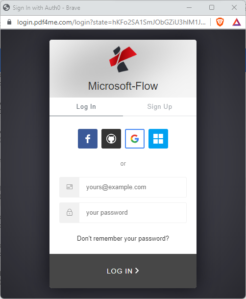 ancienne page de connexion