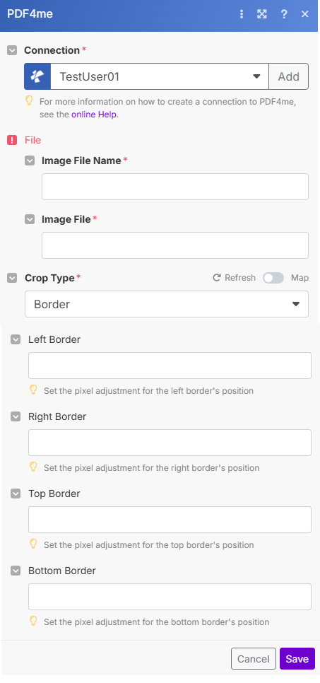 Ein Bild in Make zuschneiden
