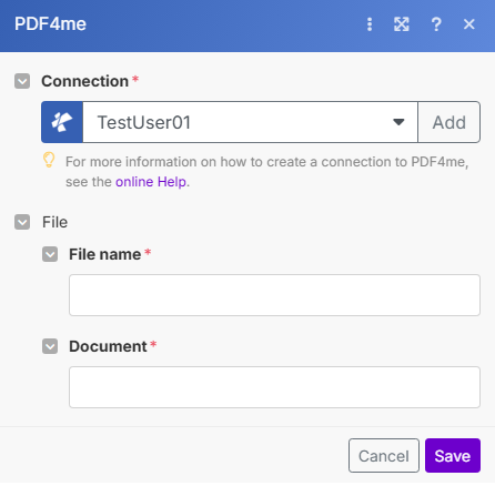 Änderungsnachverfolgung in Word-Modul in Make deaktivieren