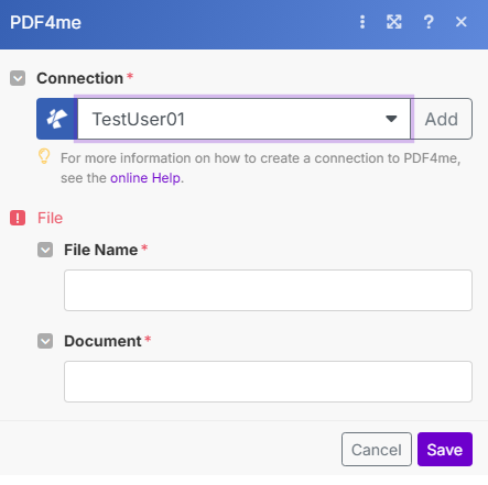 PDF-Formulardaten-Modul in Make extrahieren