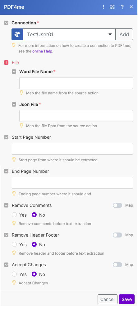 Text aus Word in Make extrahieren