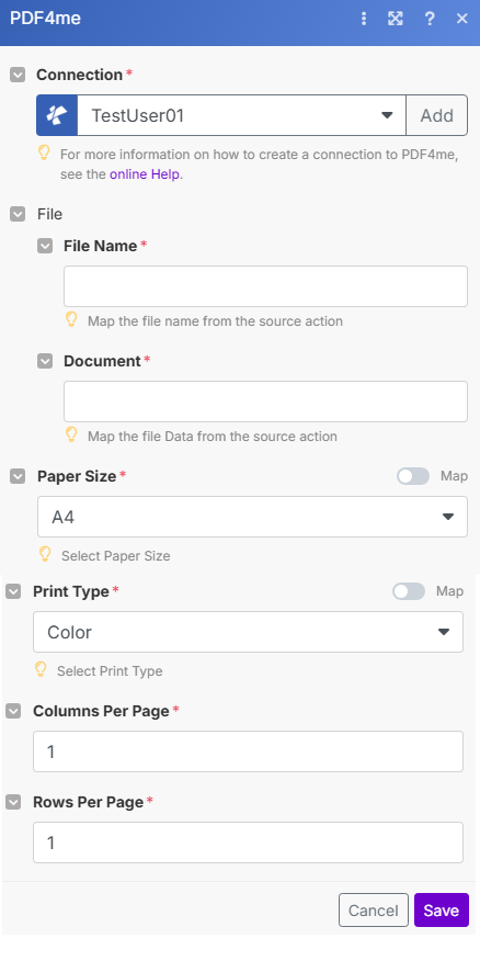 Für den Druck vorbereiten-Modul in Make
