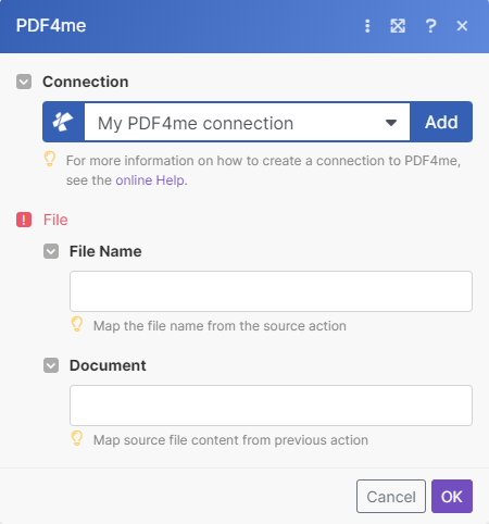 PDF-Reparatur-Modul in Make